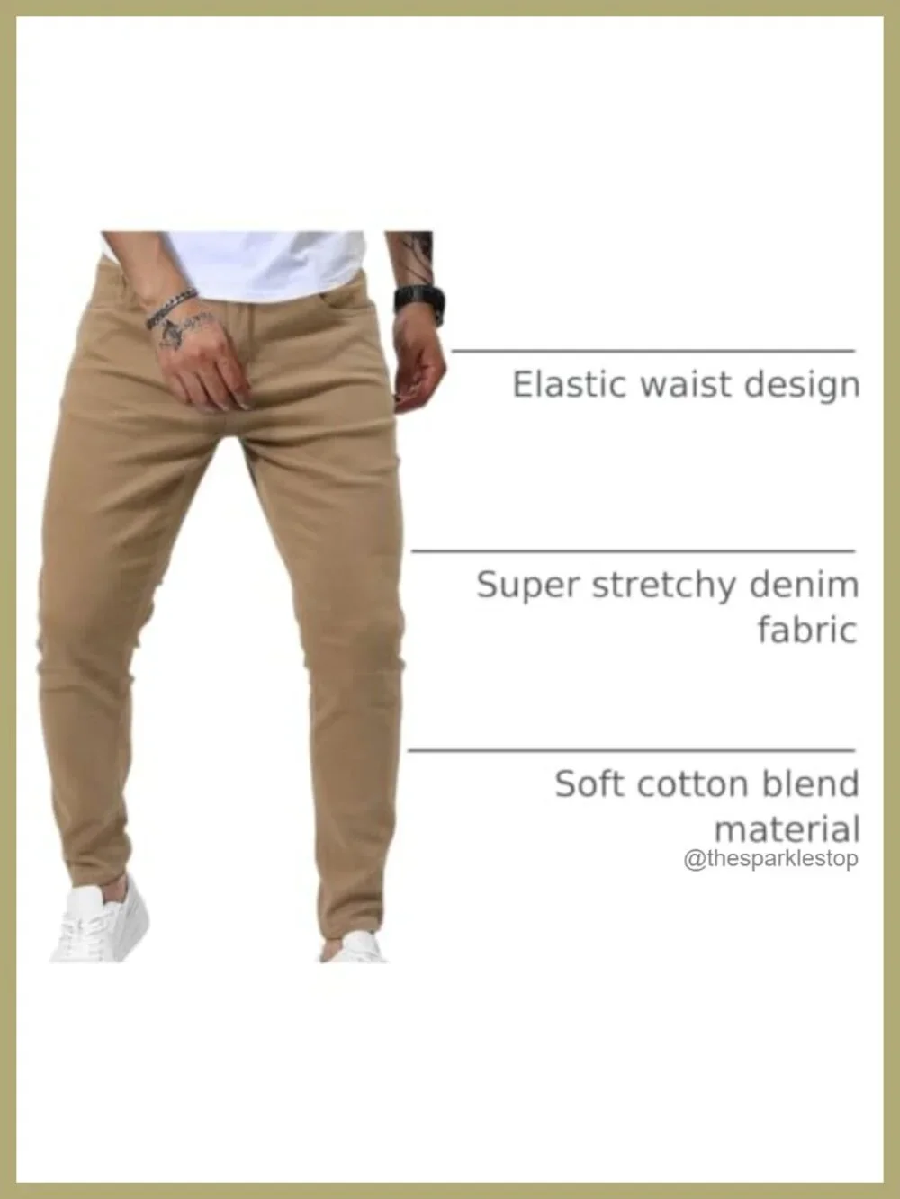 Slim Fit Skinny Stretch Denim Jeans with Tapered Leg